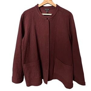 Eileen Fisher Womens Organic Cotton Jacket Size XL Minimalist Quiet Luxury CBK